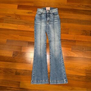 REVICE Blue High-Rise Venus Flares Eclipse Wash Jeans
